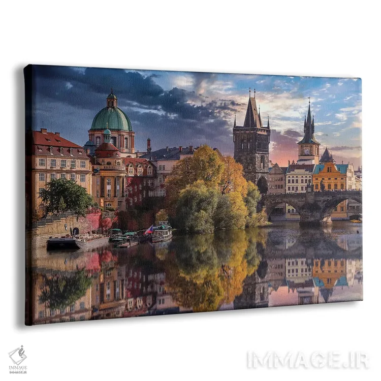 تابلو انعکاسهای پراگ اثر فلوریان اولبرشتس - نمای پرسپکتیو محصول