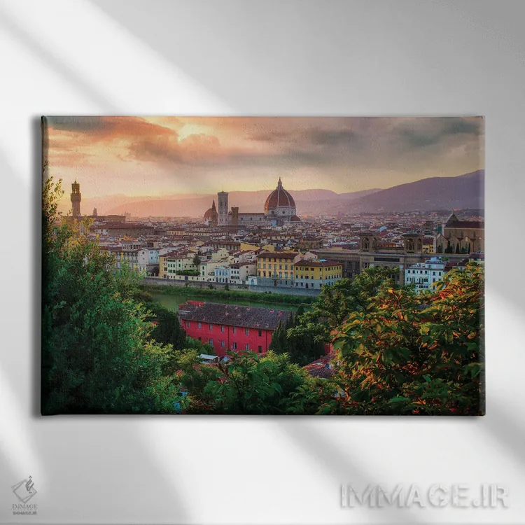 تابلو فلورانس، ایتالیا اثر فلوریان اولبرشتس - نمای روبهرو روی دیوار