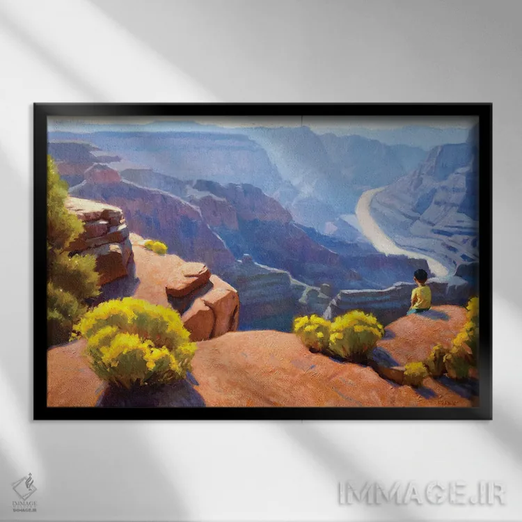 تابلو یک روز در سرزمین هاواسوپی اثر فرانک اورداز - نمای قابدار مشکی