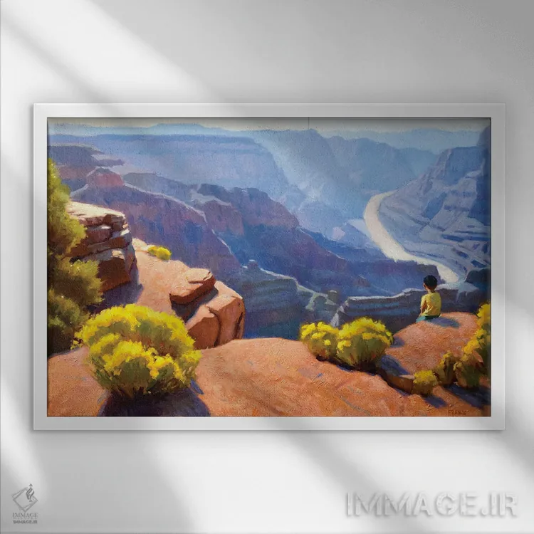 تابلو یک روز در سرزمین هاواسوپی اثر فرانک اورداز - نمای قابدار سفید