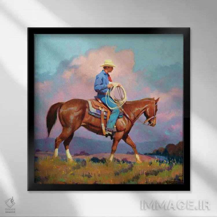 تابلو آمادهسازی برای نمایش اثر فرانک اورداز - نمای قابدار مشکی