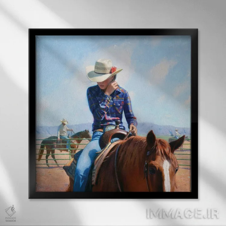 تابلو رز رودئو اثر فرانک اورداز - نمای قابدار مشکی