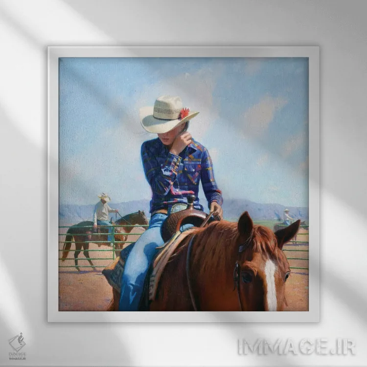 تابلو رز رودئو اثر فرانک اورداز - نمای قابدار سفید