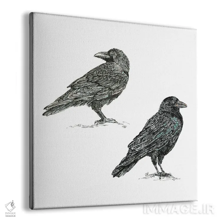 تابلو کلاغها اثر فانیتسا پترو - نمای پرسپکتیو محصول