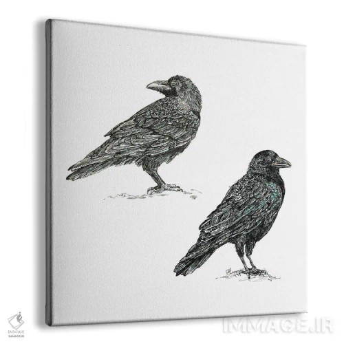 تابلو کلاغها اثر فانیتسا پترو - نمای پرسپکتیو محصول