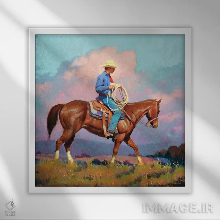 تابلو آمادهسازی برای نمایش اثر فرانک اورداز - نمای قابدار سفید