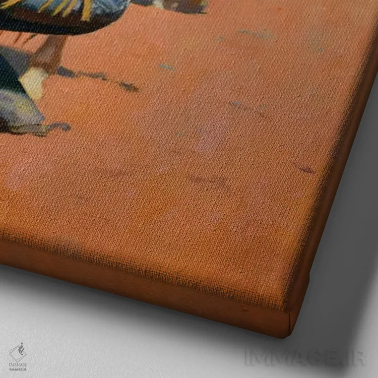 تابلو پیش از برش اثر فرانک اورداز - نمای نزدیک بافت بوم