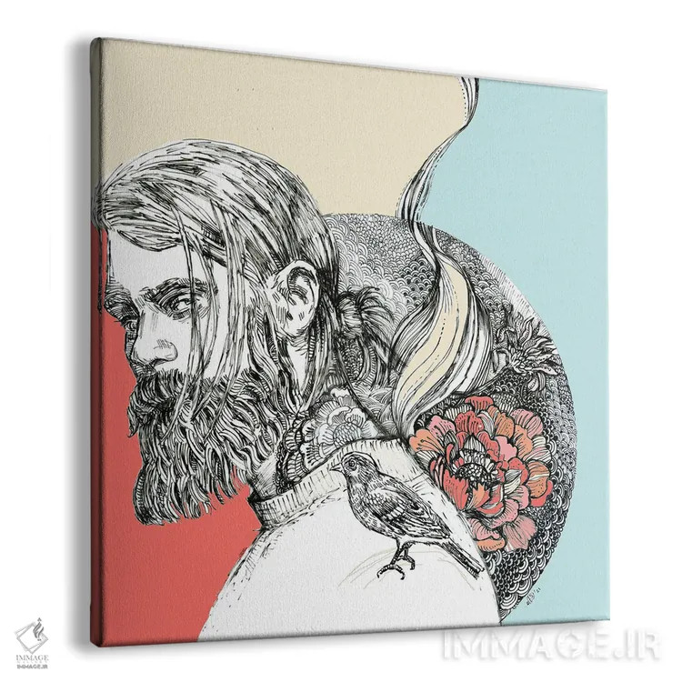 تابلو کوک دم اسبی مردانه (مدل مو) اثر فانیتسا پترو - نمای پرسپکتیو محصول