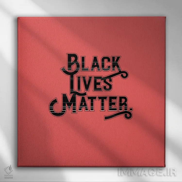 تابلو جان سیاهپوستان مهم است اثر فانیتسا پترو - نمای روبهرو روی دیوار