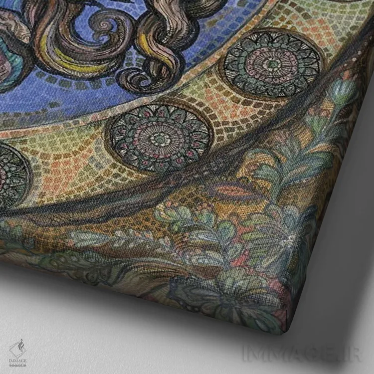 تابلو بون اپِتی! ۲ (نوش جان) اثر فانیتسا پترو - نمای نزدیک بافت بوم