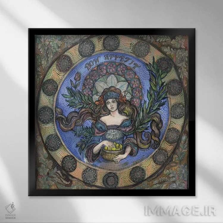 تابلو بون اپِتی! ۲ (نوش جان) اثر فانیتسا پترو - نمای قابدار مشکی