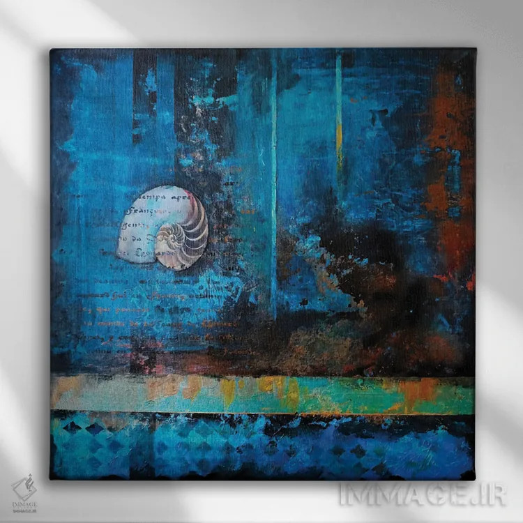 تابلو واقعگرایی انتزاعی اثر فانیتسا پترو - نمای روبهرو روی دیوار