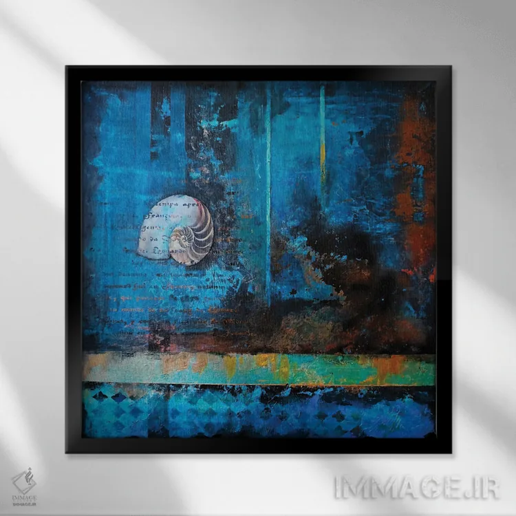 تابلو واقعگرایی انتزاعی اثر فانیتسا پترو - نمای قابدار مشکی
