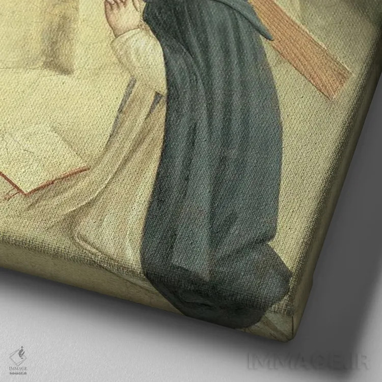 تابلو مسیح در حال حمل صلیب، حدود ۱۴۳۸-۴۵ اثر فرا آنجلیکو (نقاش ایتالیایی) - نمای نزدیک بافت بوم