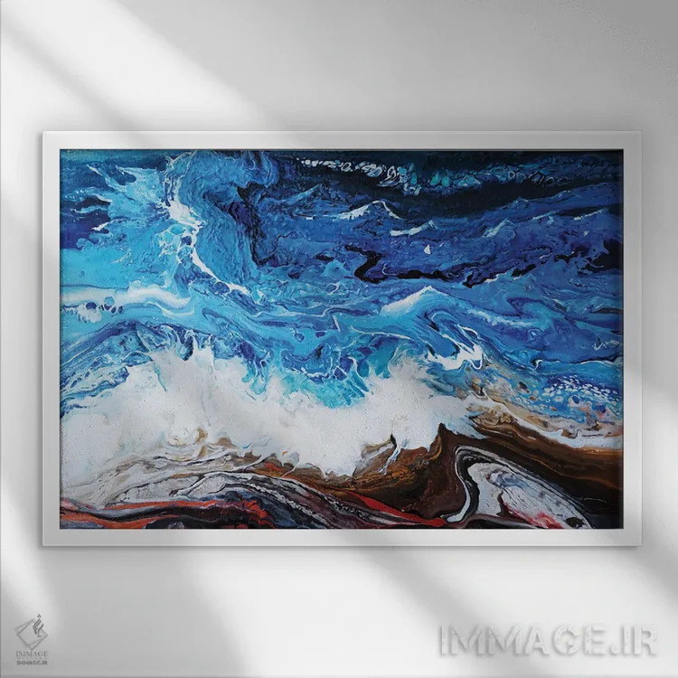 تابلو موج اثر فانیتسا پترو - نمای قابدار سفید