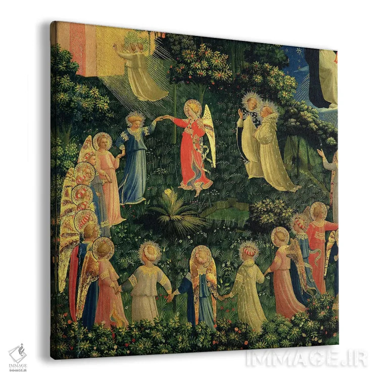 تابلو جزئیات بهشت، داوری نهایی، حدود ۱۴۲۵-۳۰ اثر فرا آنجلیکو (نقاش ایتالیایی) - نمای پرسپکتیو محصول