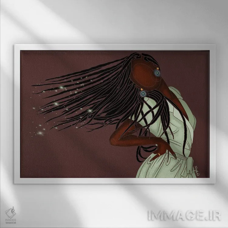 تابلو من جادو هستم اثر نیدیا دراز (نام هنری/استودیو) - نمای قابدار سفید