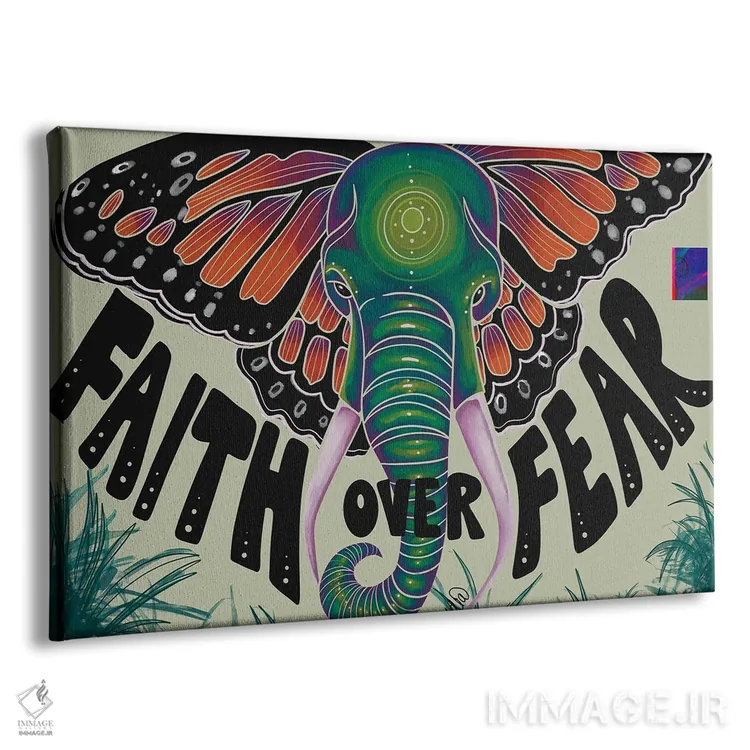 تابلو "ایمان بالاتر از ترس" اثر نیدیا دراز (نام هنری/استودیو) - نمای پرسپکتیو محصول