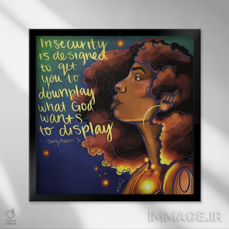 تابلو "همچنان بدرخش" اثر نیدیا دراز (نام هنری/استودیو) - نمای قابدار مشکی