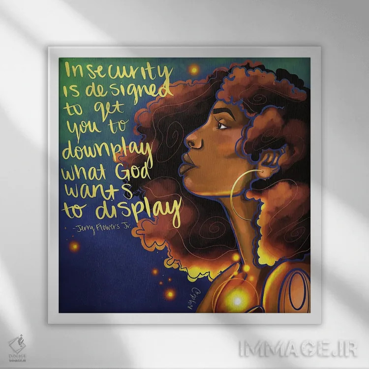 تابلو "همچنان بدرخش" اثر نیدیا دراز (نام هنری/استودیو) - نمای قابدار سفید