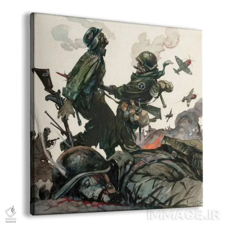 تابلو "نبرد سوزان ۲" اثر فرانک فرزتا (تصویرگر و طراح کمیک آمریکایی) - نمای پرسپکتیو محصول