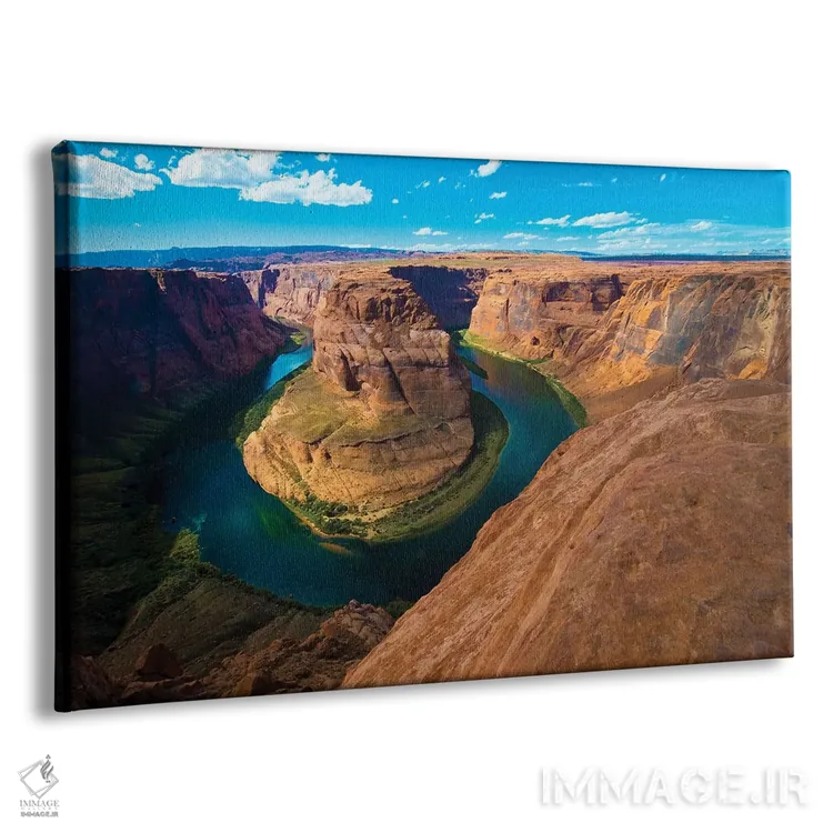 تابلو "آمریکا، آریزونا، منطقه تفریحی ملی گلن کنیون، هورشو بند" اثر برنارد فریل - نمای پرسپکتیو محصول