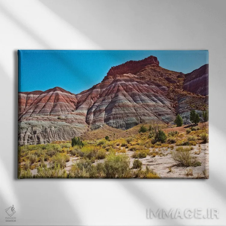 تابلو "آمریکا، یوتا، پاریا. منظره مسیر به سمت شهر متروکه" اثر برنارد فریل - نمای روبهرو روی دیوار