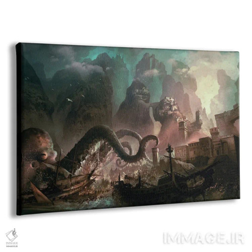 تابلو "حمله هیولا" اثر فرباوراند لادرا - نمای پرسپکتیو محصول