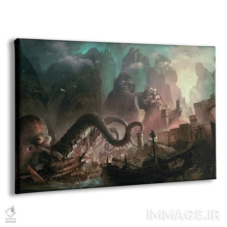 تابلو "حمله هیولا" اثر فرباوراند لادرا - نمای پرسپکتیو محصول