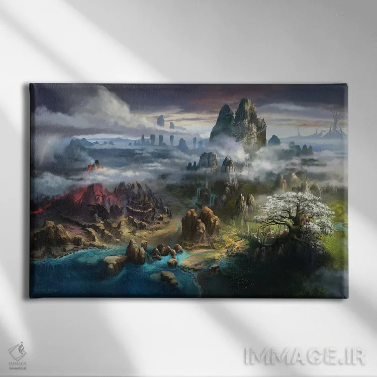 تابلو "نقشه کیلَه" اثر فرباوراند لادرا - نمای روبهرو روی دیوار