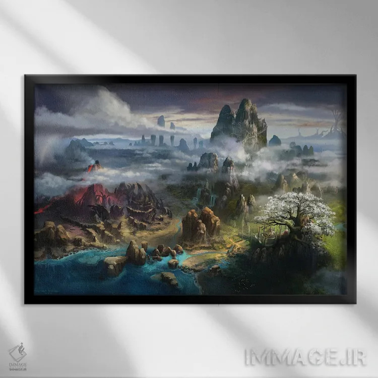 تابلو "نقشه کیلَه" اثر فرباوراند لادرا - نمای قابدار مشکی