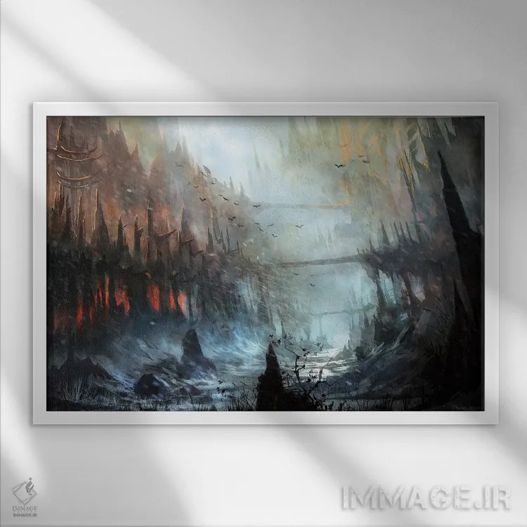 تابلو "صومعه" اثر فرباوراند لادرا - نمای قابدار سفید