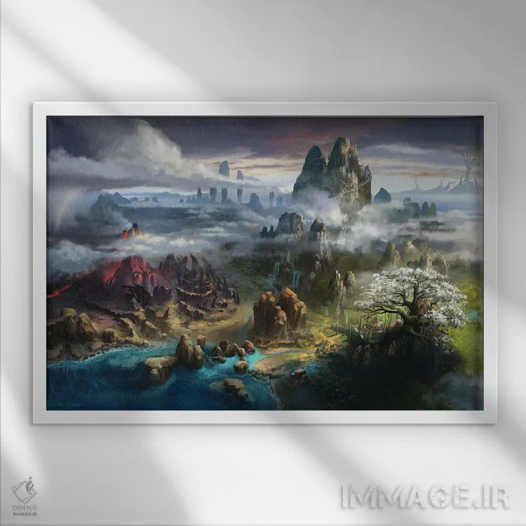 تابلو "نقشه کیلَه" اثر فرباوراند لادرا - نمای قابدار سفید