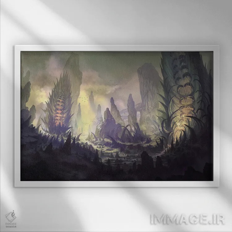 تابلو "کوه ایگمور" اثر فرباوراند لادرا - نمای قابدار سفید