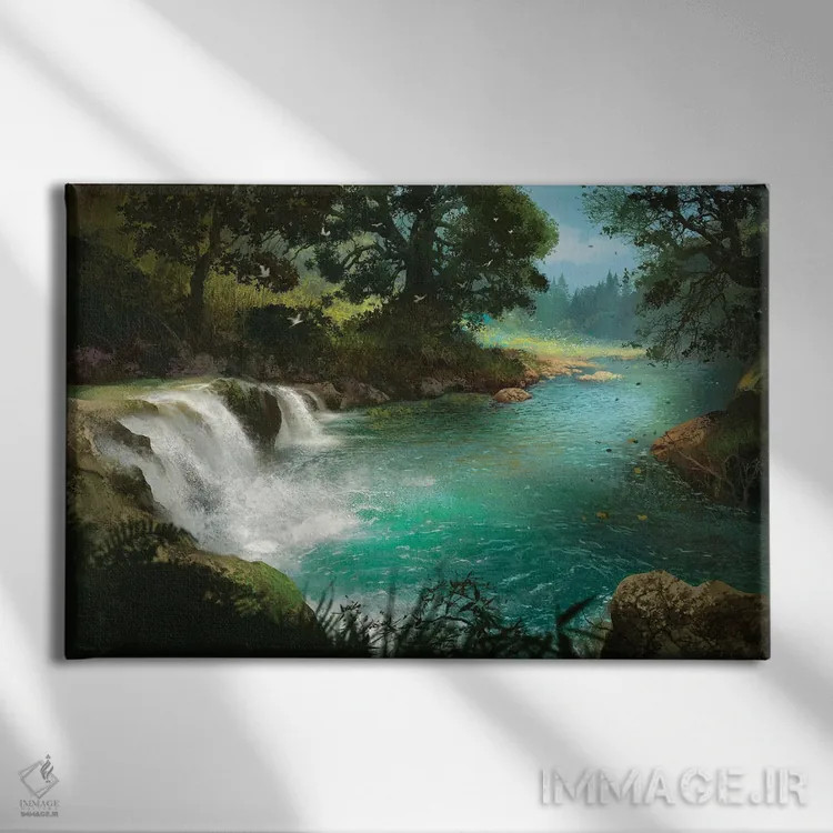 تابلو "جویبار" اثر فرباوراند لادرا - نمای روبهرو روی دیوار