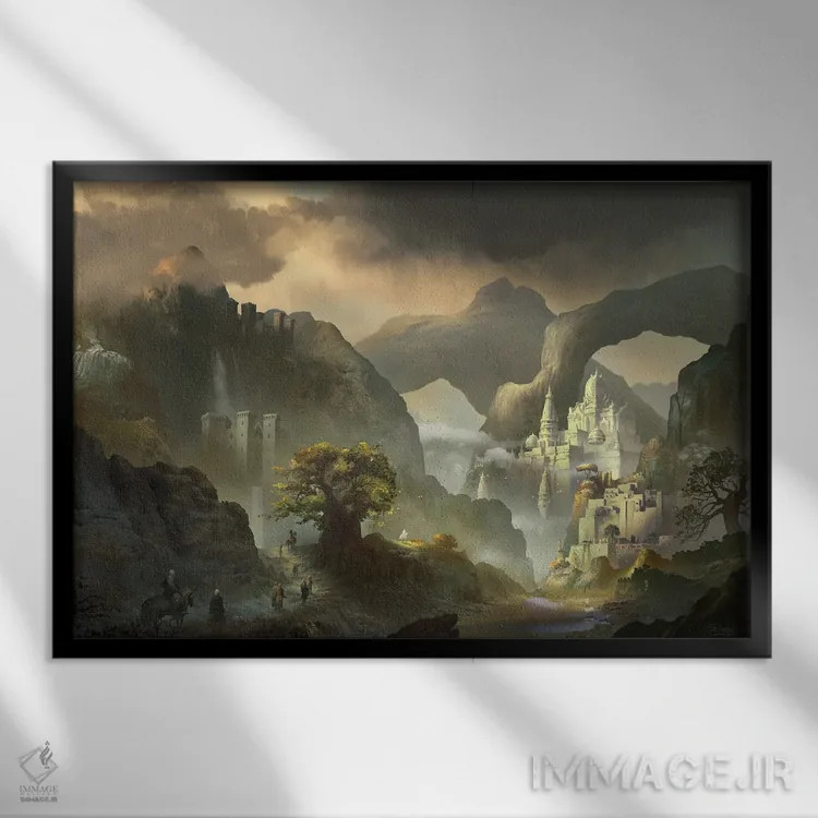 تابلو "معبد شَنساتیا" اثر فرباوراند لادرا - نمای قابدار مشکی