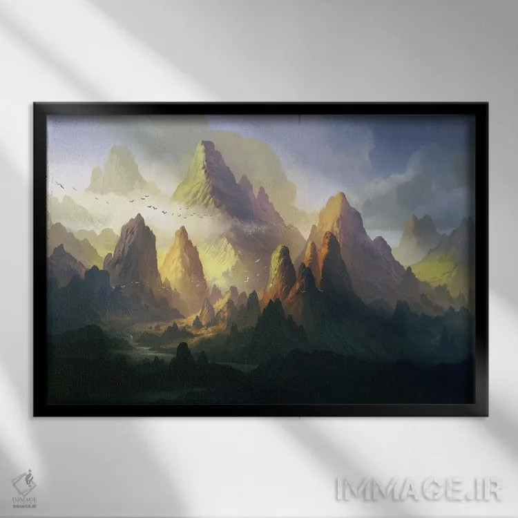 تابلو "سرزمین آنگول-اِلم" اثر فرباوراند لادرا - نمای قابدار مشکی