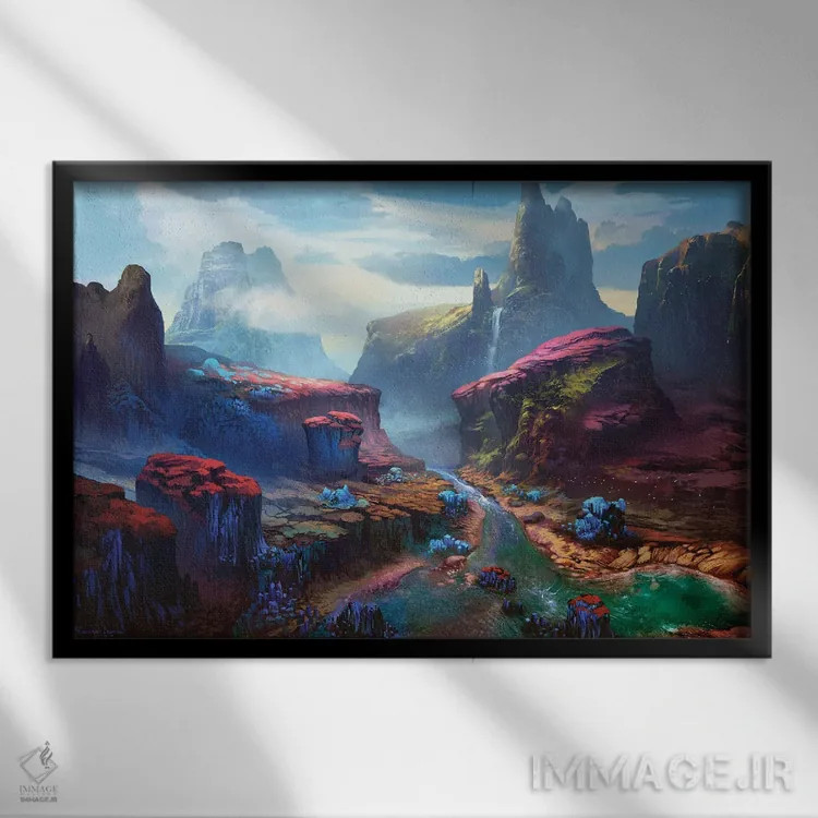 تابلو "اتلررود" اثر فرباوراند لادرا - نمای قابدار مشکی