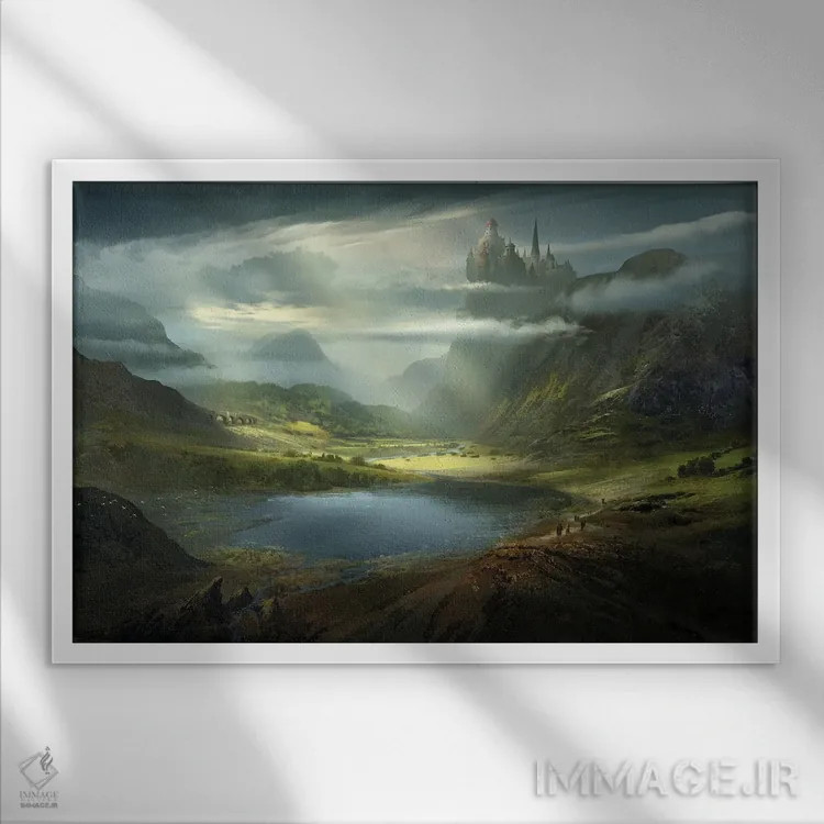 تابلو "حکومت جادوگران هلینْده" اثر فرباوراند لادرا - نمای قابدار سفید