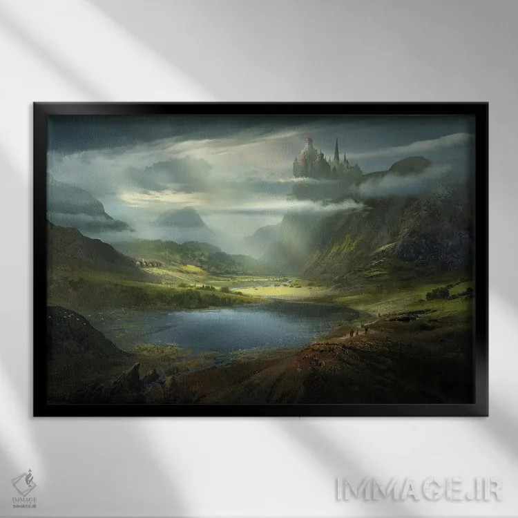 تابلو "حکومت جادوگران هلینْده" اثر فرباوراند لادرا - نمای قابدار مشکی