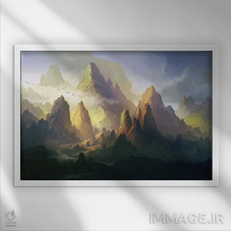 تابلو "سرزمین آنگول-اِلم" اثر فرباوراند لادرا - نمای قابدار سفید