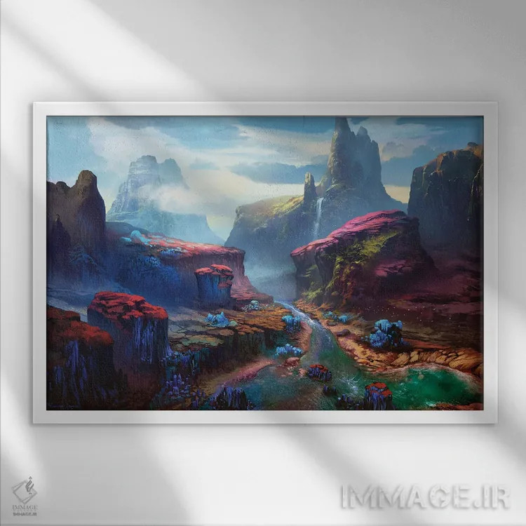 تابلو "اتلررود" اثر فرباوراند لادرا - نمای قابدار سفید