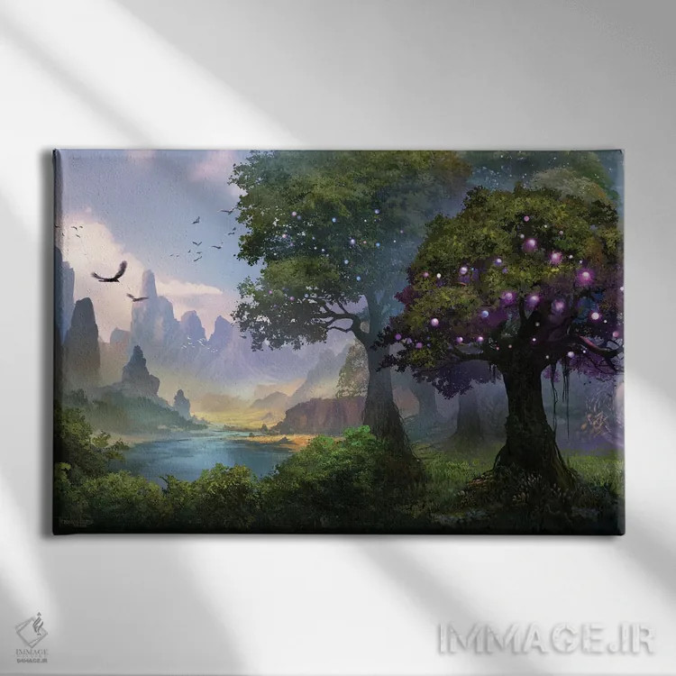 تابلو "چاه ستارگان" اثر فرباوراند لادرا - نمای روبهرو روی دیوار