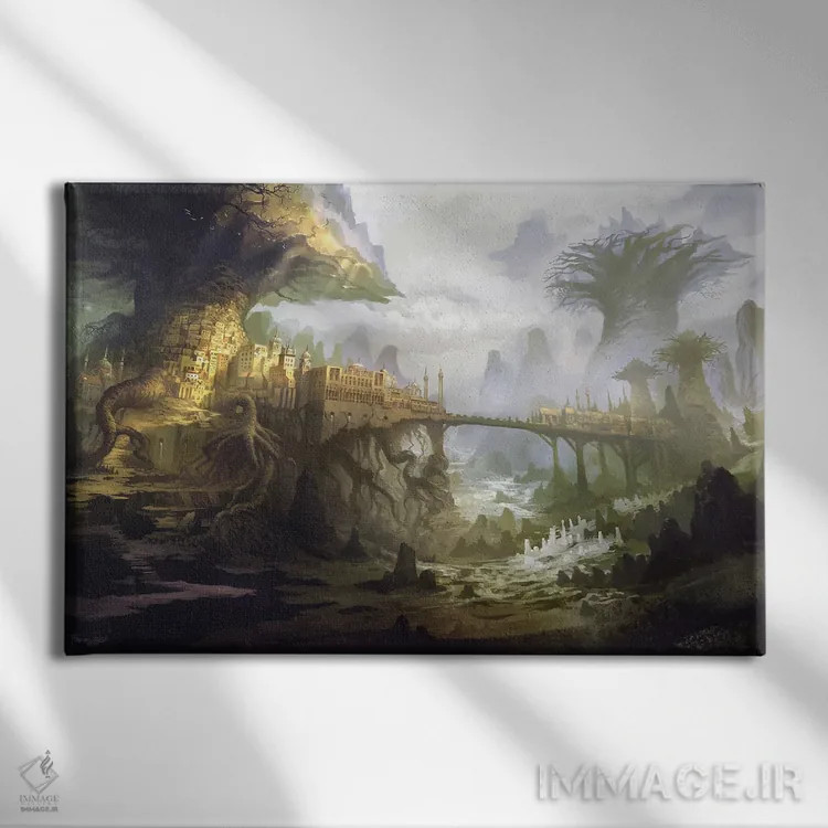تابلو "شهر آلدکلْم" اثر فرباوراند لادرا - نمای روبهرو روی دیوار