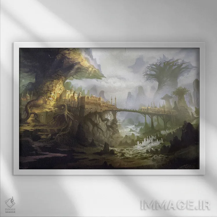 تابلو "شهر آلدکلْم" اثر فرباوراند لادرا - نمای قابدار سفید