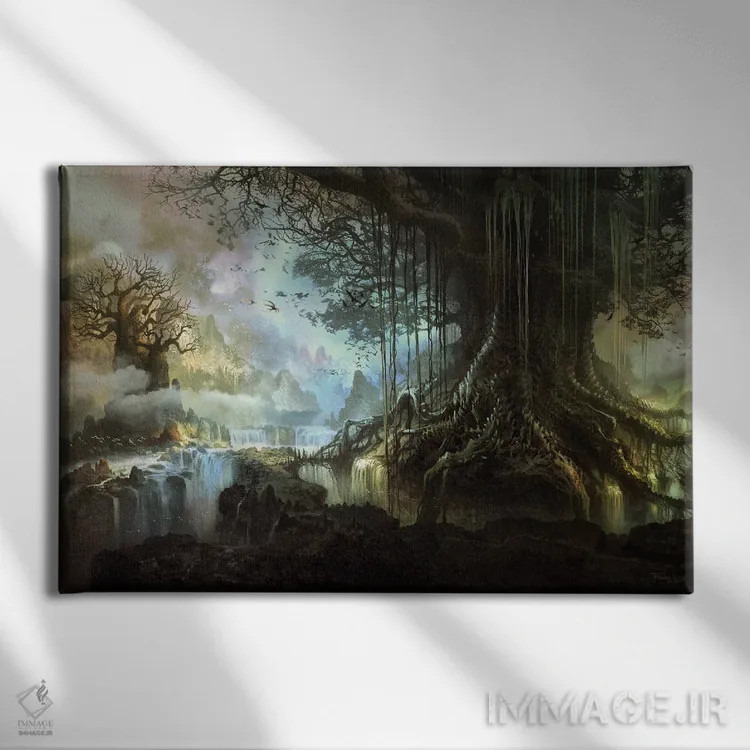 تابلو "درخت زندگی" اثر فرباوراند لادرا - نمای روبهرو روی دیوار