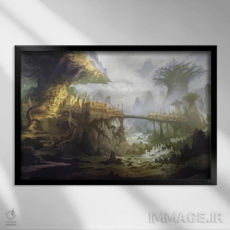 تابلو "شهر آلدکلْم" اثر فرباوراند لادرا - نمای قابدار مشکی