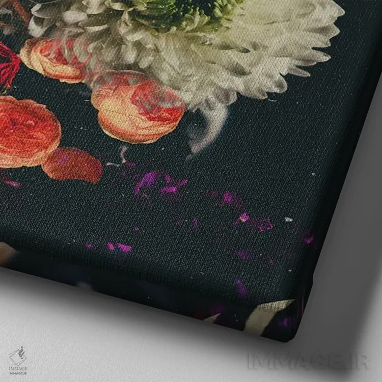 تابلو "سرمقاله" اثر فرانک موس (هنرمند با نام مستعار) - نمای نزدیک بافت بوم