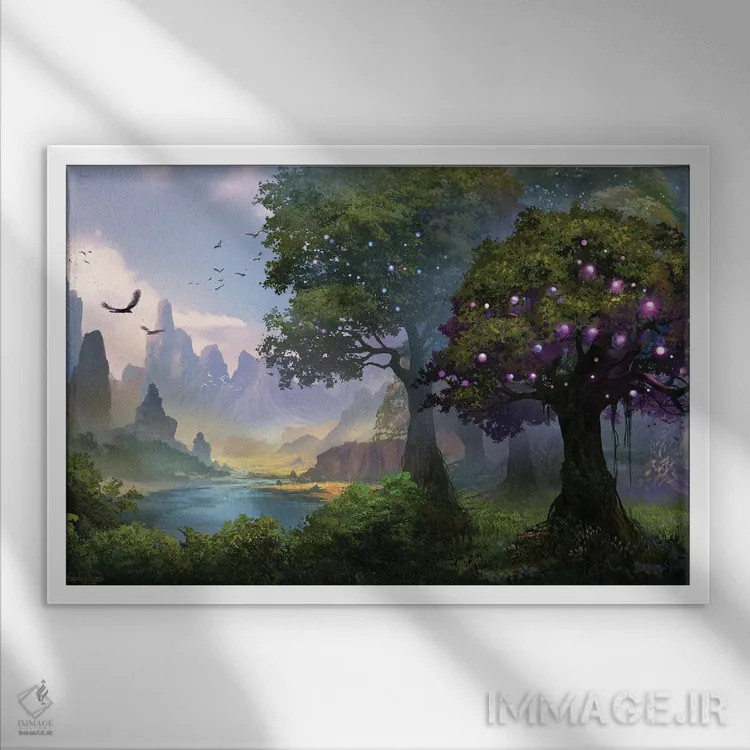 تابلو "چاه ستارگان" اثر فرباوراند لادرا - نمای قابدار سفید