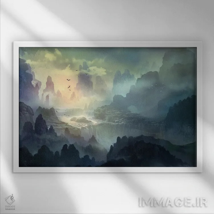 تابلو "سیل گلین" اثر فرباوراند لادرا - نمای قابدار سفید